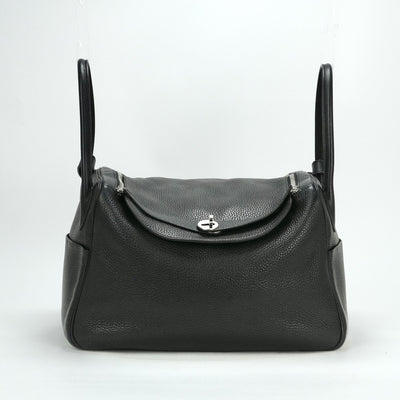 HERMES HERMES Lindy 34 Lindy 34 Bag, Tote bag, Shoulder bag, Toryon Clemence, Noir, Black, Silver hardware