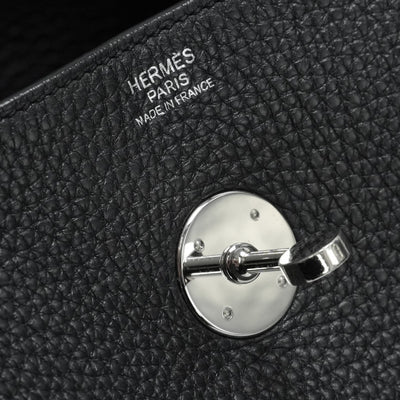 HERMES HERMES Lindy 34 Lindy 34 Bag, Tote bag, Shoulder bag, Toryon Clemence, Noir, Black, Silver hardware