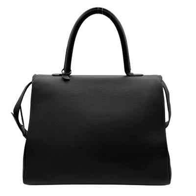 DELVAUX Delvaux Brillon GM Brillon GM 包，手提袋，肩膀袋，皮革，黑色，黑色，银色硬件，手袋，肩膀袋，2向袋子