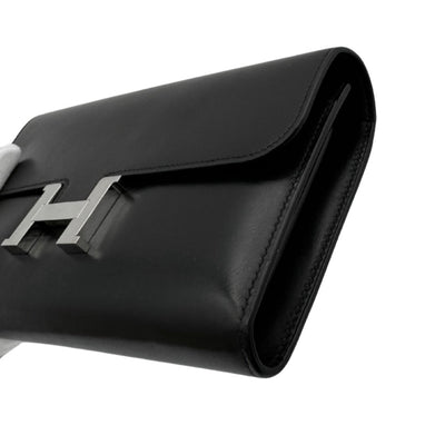 HERMES HERMES Constance long Constance long Wallet Long Wallet Long Wallet Box Calf Noir Black Silver Hardware