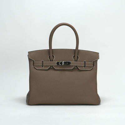 エルメス HERMES バーキン30 バーキン 30 バッグ トートバッグ トゴ エトゥープ グレー シルバー金具