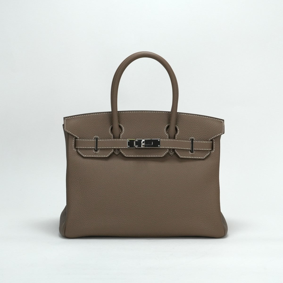 HERMES 爱马仕 Birkin 30 Birkin 30 袋子手提袋dogo etoop灰色银硬件