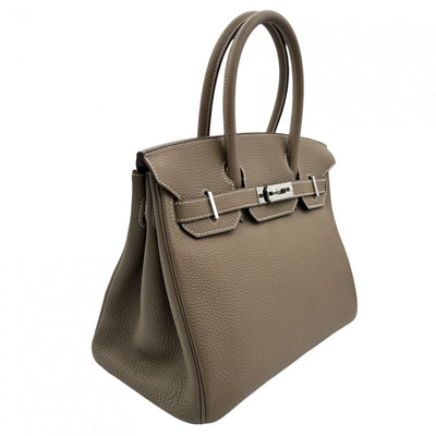 HERMES 헤르메스 Birkin 30 Birkin 30 가방 토트 백 토고 etoop 그레이 실버 하드웨어