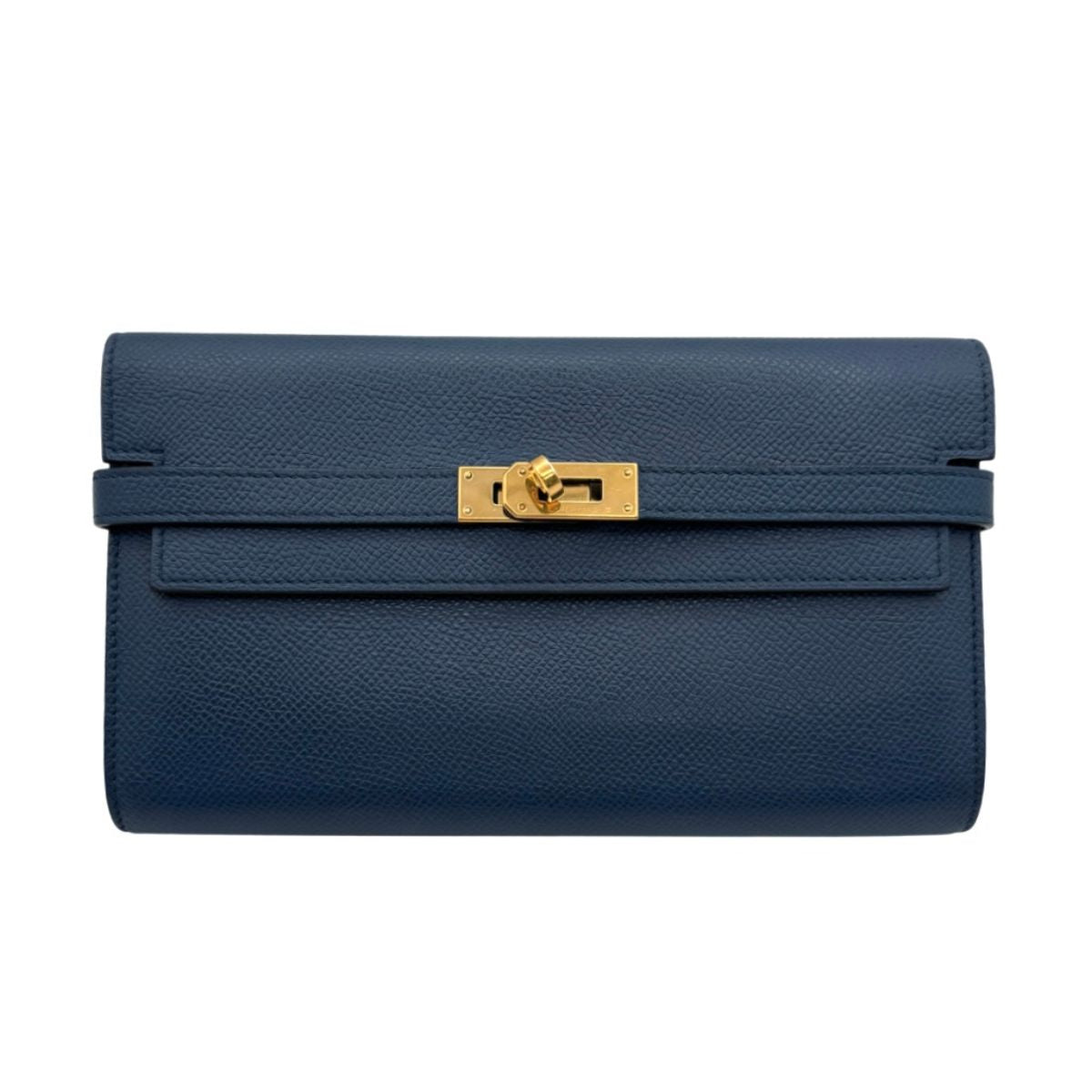 HERMES HERMES Kelly wallet Kelly wallet long Verso Bicolor Wallet Long Wallet Epson Deep Blue Veil Boss Fall Blue Green Blue Green Gold Hardware Vo Epson