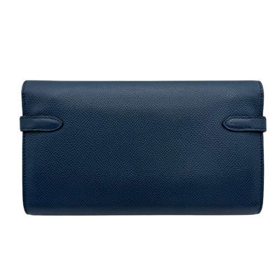 HERMES HERMES Kelly wallet Kelly wallet long Verso Bicolor Wallet Long Wallet Epson Deep Blue Veil Boss Fall Blue Green Blue Green Gold Hardware Vo Epson