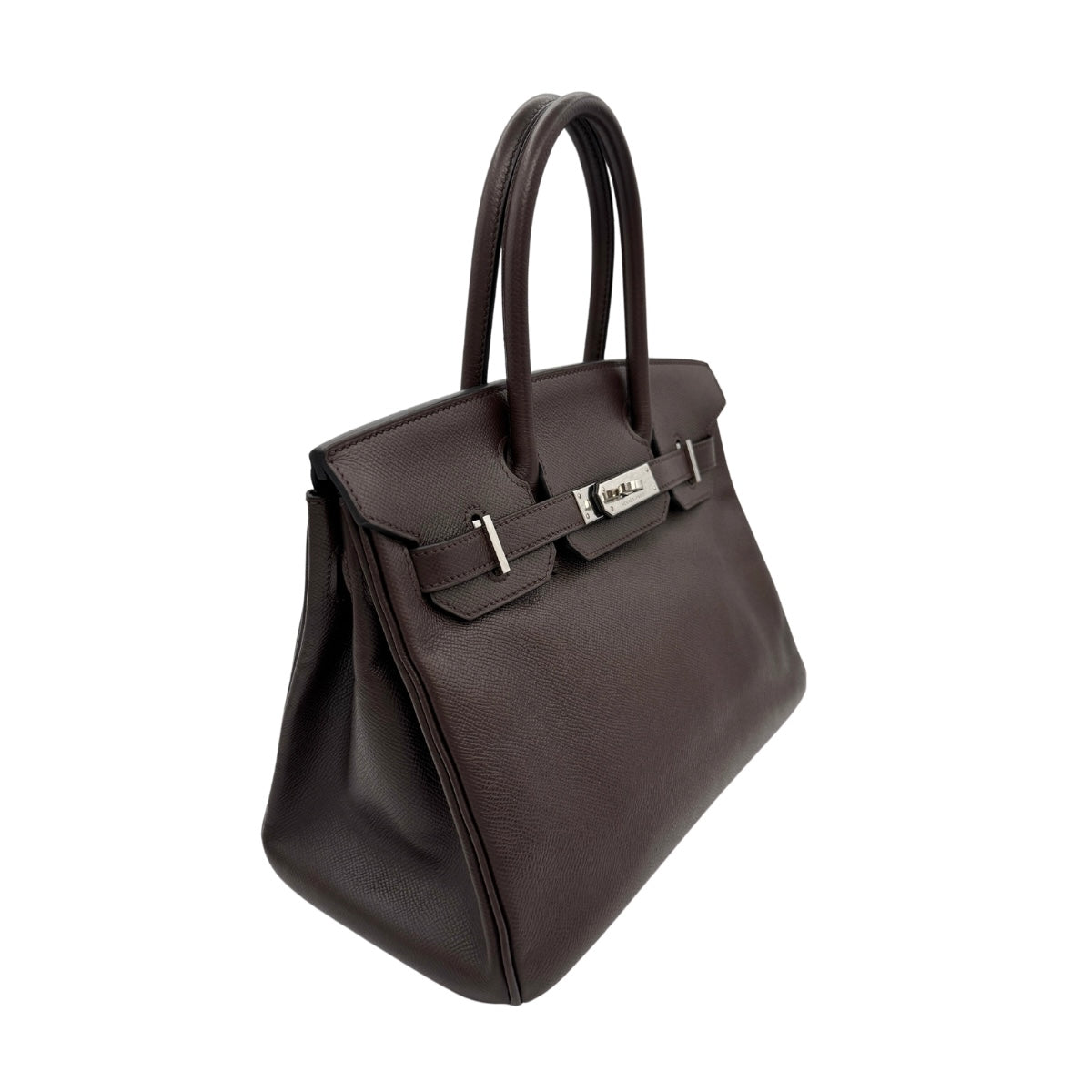 HERMES 헤르메스 Birkin 30 Birkin 30 가방, 토트 백, 엡슨, 초콜릿, 갈색, 갈색, 실버 피팅, Vo Epson