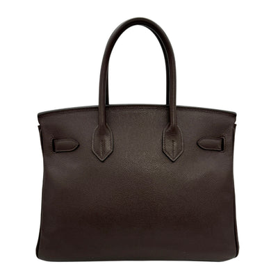 HERMES 헤르메스 Birkin 30 Birkin 30 가방, 토트 백, 엡슨, 초콜릿, 갈색, 갈색, 실버 피팅, Vo Epson