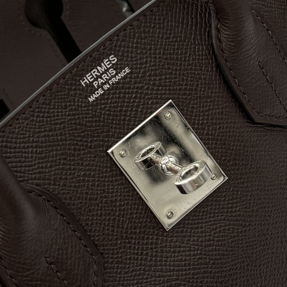 HERMES 헤르메스 Birkin 30 Birkin 30 가방, 토트 백, 엡슨, 초콜릿, 갈색, 갈색, 은색 피팅, Vo Epson