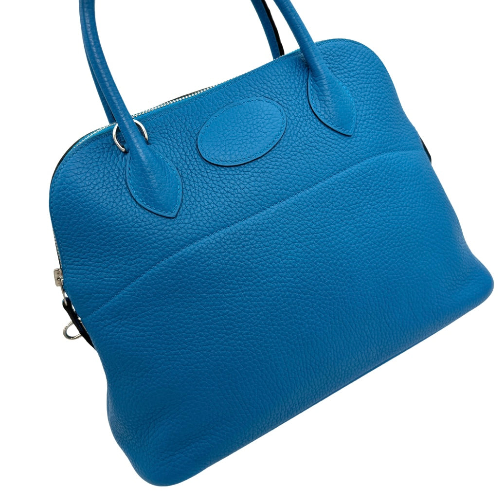 HERMES HERMES Bolide 31 Bolide 31 Bag, Tote bag, Shoulder bag, Toryon Clemence, Blue Zanzibar, Blue, Silver hardware