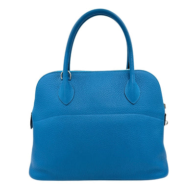 HERMES HERMES Bolide 31 Bolide 31 Bag, Tote bag, Shoulder bag, Toryon Clemence, Blue Zanzibar, Blue, Silver hardware