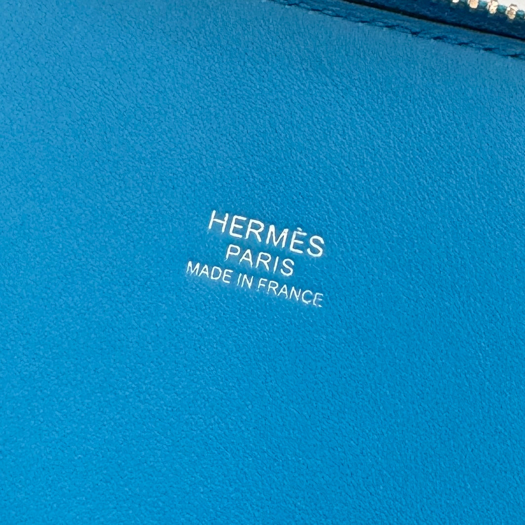 HERMES HERMES Bolide 31 Bolide 31 Bag, Tote bag, Shoulder bag, Toryon Clemence, Blue Zanzibar, Blue, Silver hardware