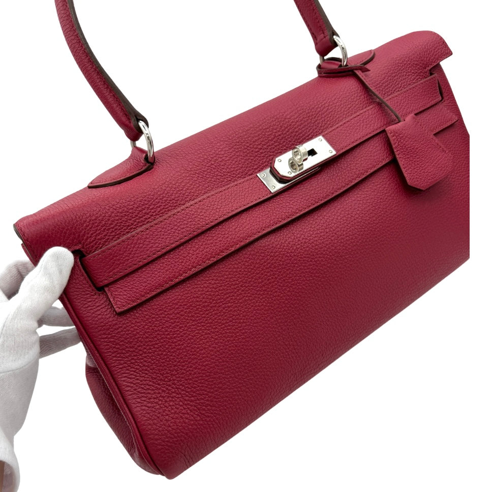 HERMES HERMES Shoulder kelly Shoulder kelly Bag, Tote Bag, Shoulder Bag, Togo, Ruby, Red, Red, Silver Hardware