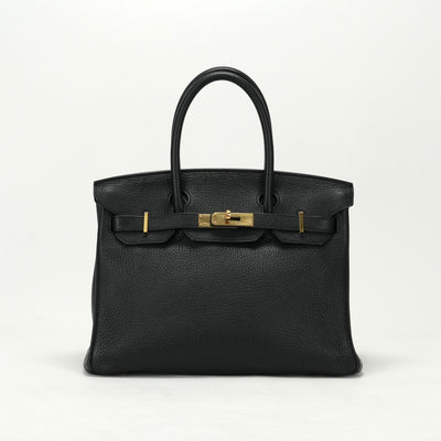 エルメス HERMES バーキン30 バーキン 30 バッグ トートバッグ トゴ ノワール ブラック 黒 ゴールド金具