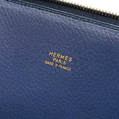 エルメス HERMES ボリード45 ボリード 45 バッグ トートバッグ アルデンヌ ブルー 青 ゴールド金具