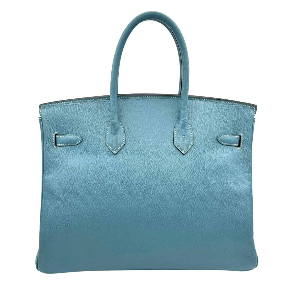 HERMES HERMES Birkin 35 Birkin 35 Bag Tote Bag Epson Blue Gene Blue Blue Gold Hardware Vo Epson