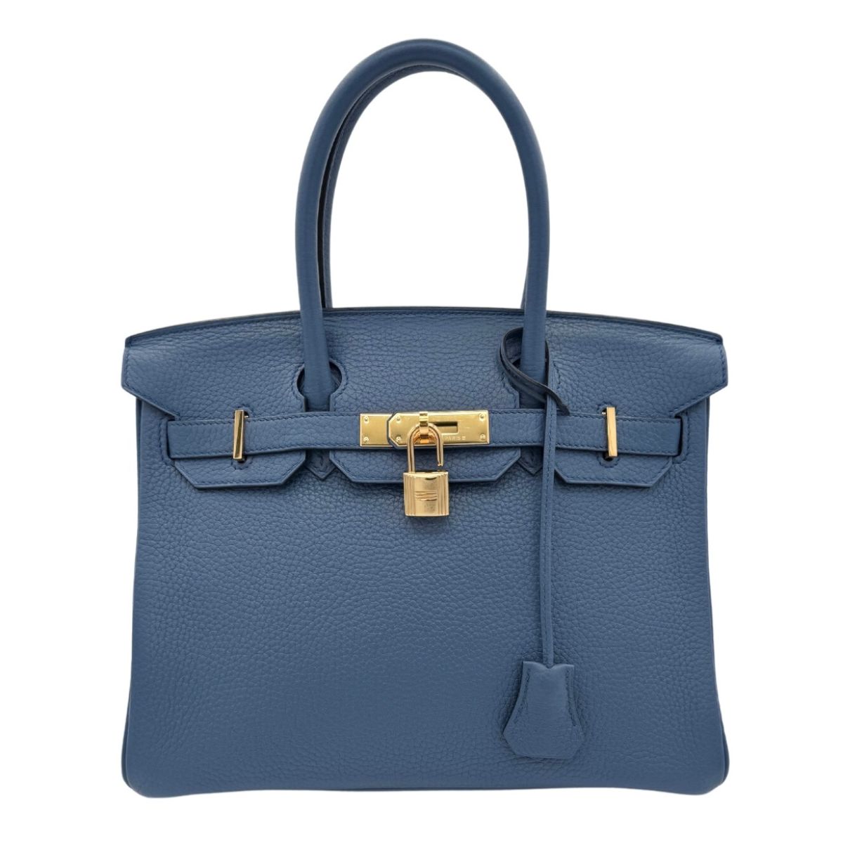 HERMES 爱马仕 Birkin 30 Birkin 30 手提袋Toryon Clemence Blue Agat蓝色蓝色金色硬件