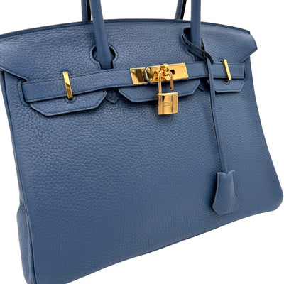 HERMES 헤르메스 Birkin 30 Birkin 30 토트 백 토리온 클레멘스 블루 아가트 블루 블루 골드 하드웨어