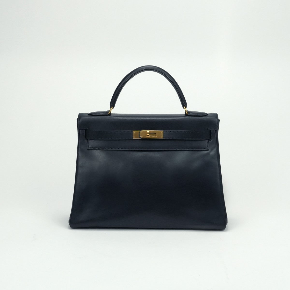 エルメス HERMES ケリー32 ケリー 32 バッグ トートバッグ ショルダーバッグ ボックスカーフ ネイビー Navy 紺 ゴールド金具