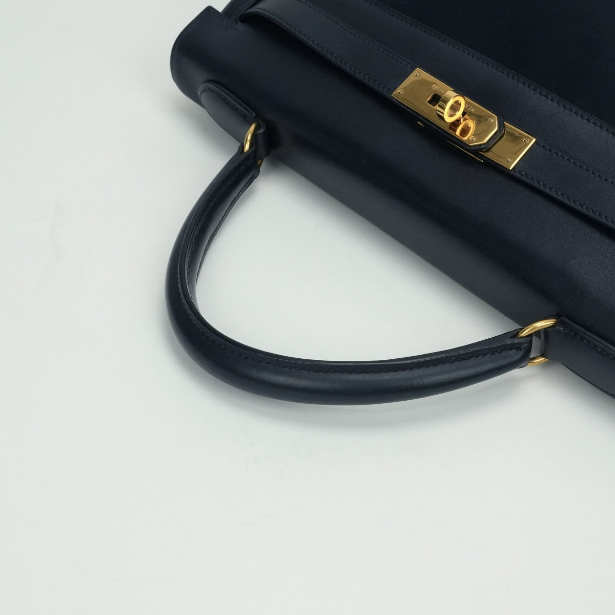 エルメス HERMES ケリー32 ケリー 32 バッグ トートバッグ ショルダーバッグ ボックスカーフ ネイビー Navy 紺 ゴールド金具