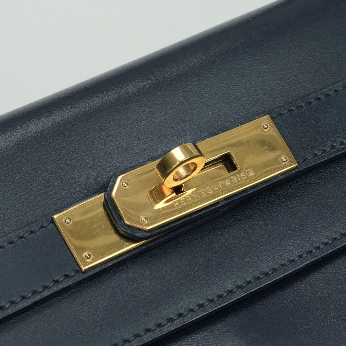エルメス HERMES ケリー32 ケリー 32 バッグ トートバッグ ショルダーバッグ ボックスカーフ ネイビー Navy 紺 ゴールド金具
