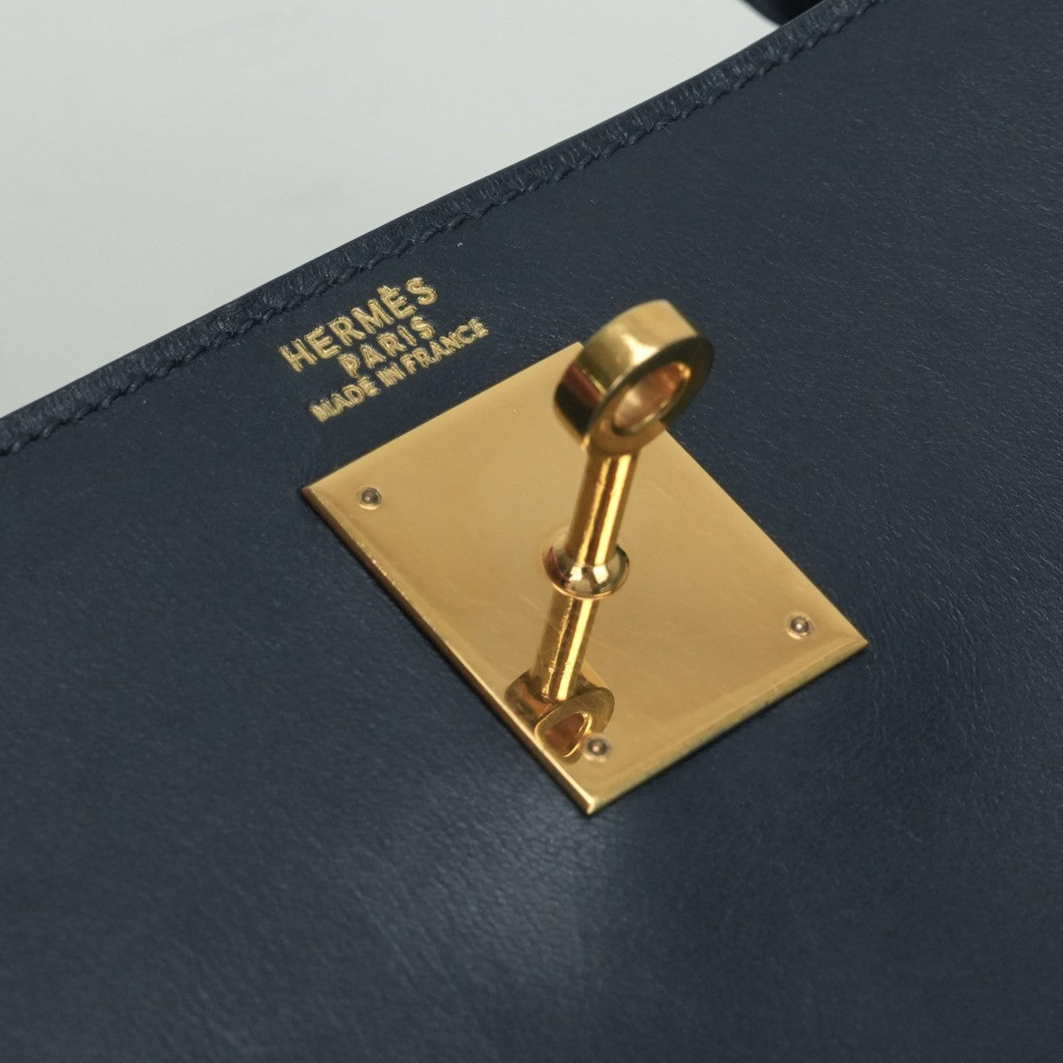 エルメス HERMES ケリー32 ケリー 32 バッグ トートバッグ ショルダーバッグ ボックスカーフ ネイビー Navy 紺 ゴールド金具