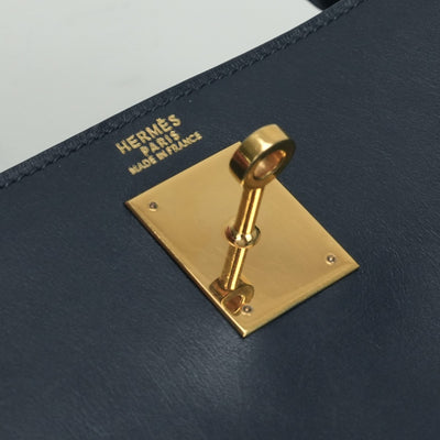 エルメス HERMES ケリー32 ケリー 32 バッグ トートバッグ ショルダーバッグ ボックスカーフ ネイビー Navy 紺 ゴールド金具