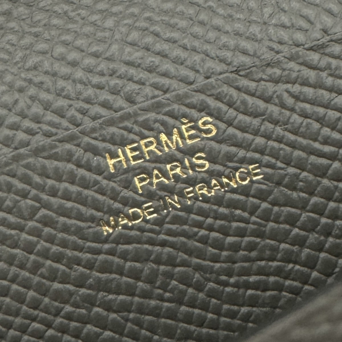 HERMES HERMES B?arn soufflet Bearn soufflet Wallet Long Wallet Epson Etane Grey Gold Hardware Vo Epson