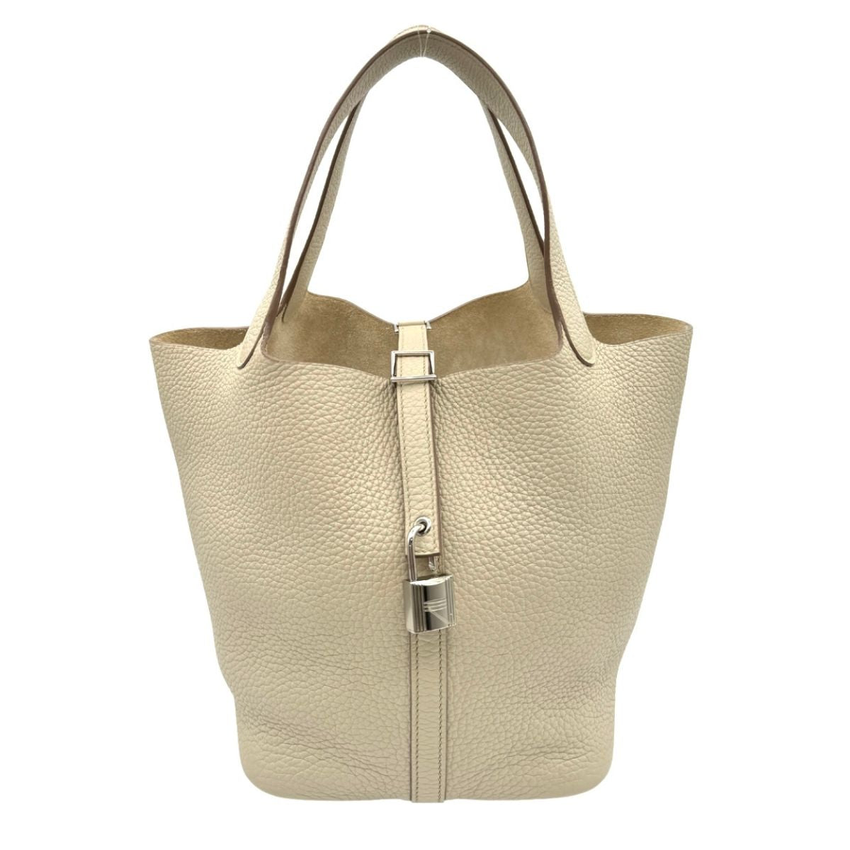 HERMES HERMES Picotin lock MM Picotin lock MM Picotin lock 22 Tote bag Torillon Clemence Cremence ivory off-white silver hardware