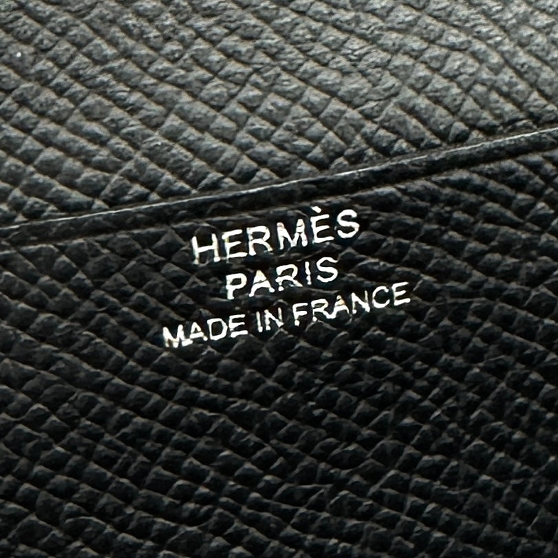 HERMES 爱马仕 B?arn soufflet Bearn soufflet 钱包长钱包爱普生黑色银色金属配件Vaugh Epson