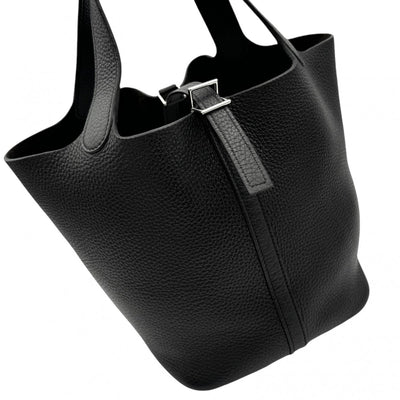 HERMES HERMES Picotin MM Picotin MM Picotin 22 Tote bag Toryon Clemence Noir Black Silver Metal fittings