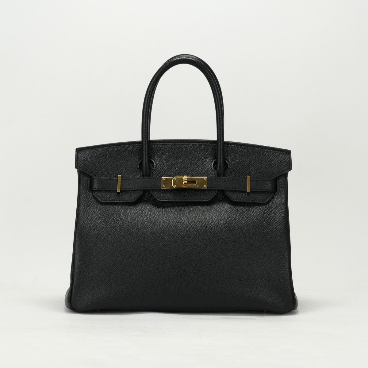 HERMES HERMES Birkin 30 Birkin 30 Bag Tote Bag Epson Noir Black Black Gold Hardware Vaugh Epson