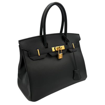 HERMES 爱马仕 Birkin 30 Birkin 30 袋子手提袋Epson黑色黑金硬件Vaugh Epson