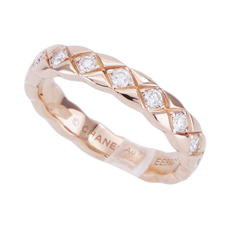 CHANEL CHANEL Coco Crush 18K Beige Gold Diamond Mini Model Ring Au750 Beige Gold Coco CrushMatelass?Diamond ring