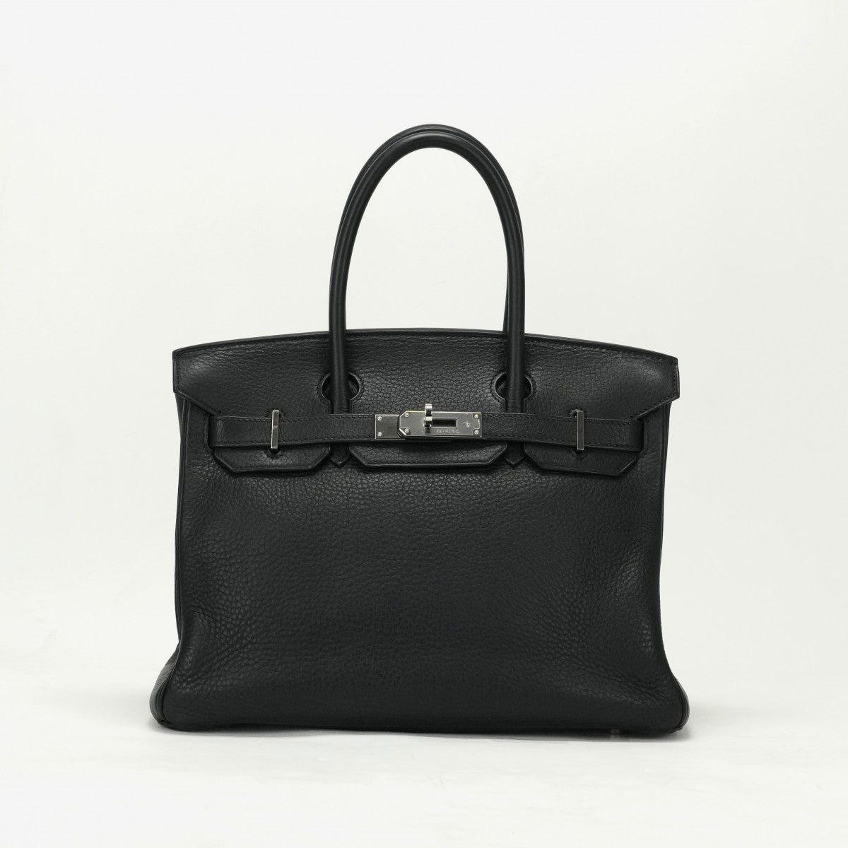 HERMES 爱马仕 Birkin 30 Birkin 30 手提袋Toryon Clemence Noir黑色银色金属配件