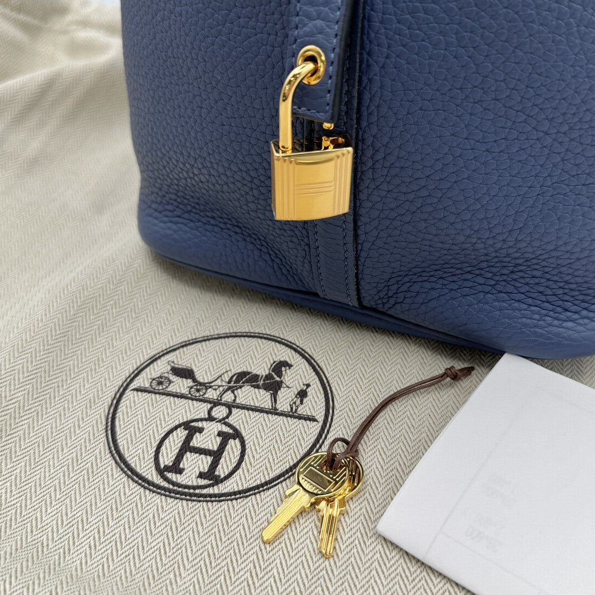 HERMES HERMES Picotin lock MM Picotin lock MM Picotin lock 22 Tote bag Toryon Clemence Blue Brighton Blue Gold hardware