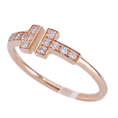 Tiffany & Co. TIFFANY&Co. Diamond Wire Ring T Wire Tiffany & Co. T-ring 750PG pink gold diamond ring pink gold