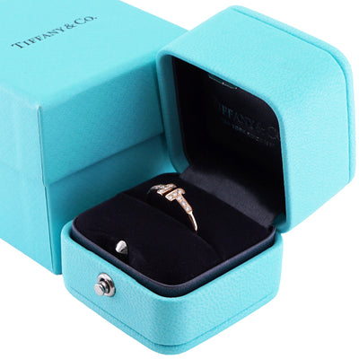 Tiffany & Co. Tiffany＆Co。 Tiffany & Co. T环750pg粉红色金钻石环粉红色金色