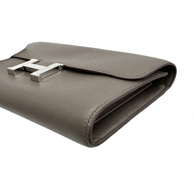 HERMES HERMES Constance long Constance long Wallet Long Wallet Epson Etane Grey Silver Metal Fittings Vo Epson