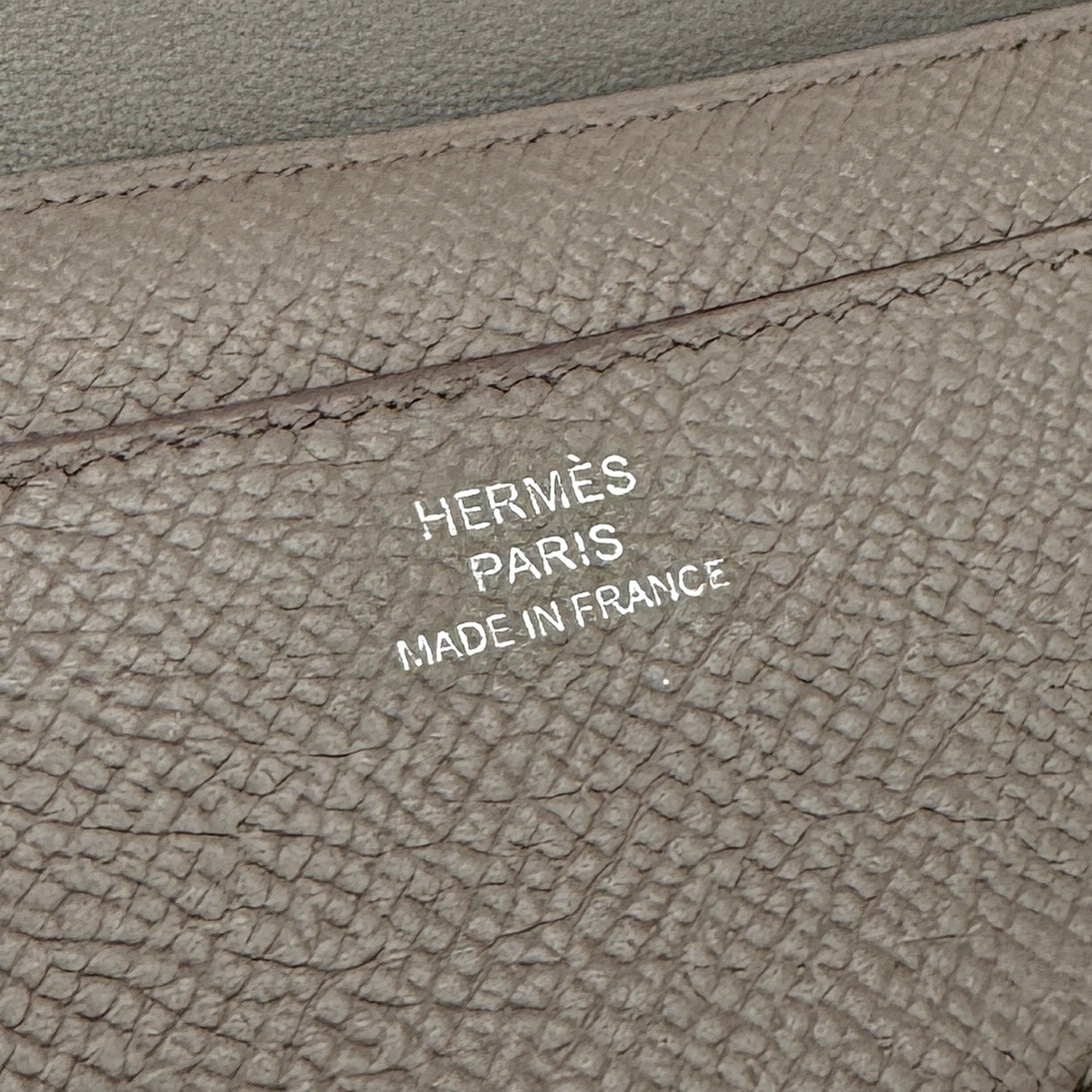 エルメス HERMES コンスタンスロング コンスタンス ロング 財布 長財布 ロングウォレット エプソン エタン グレー シルバー金具 ヴォーエプソン