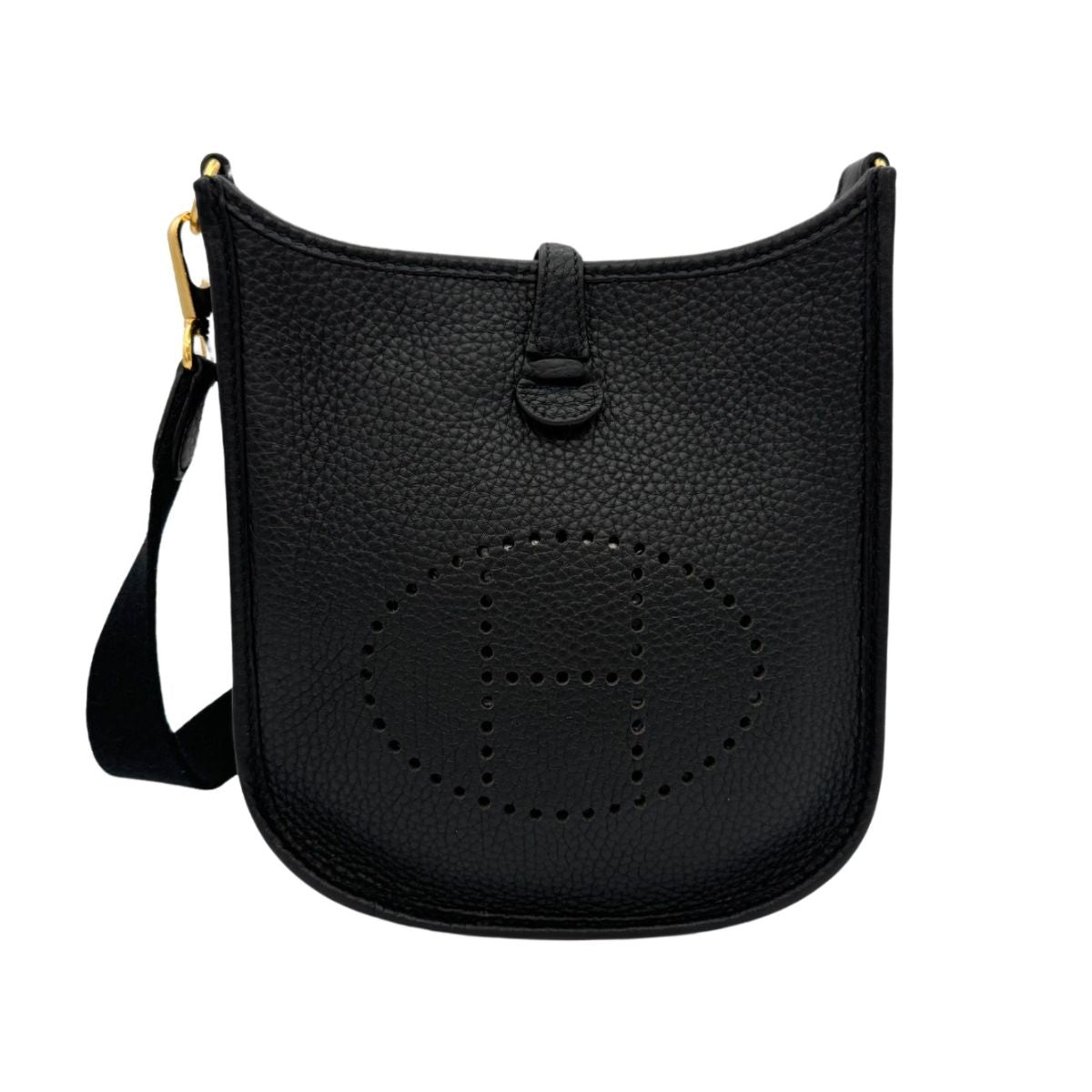 HERMES HERMES Evelyne tpm amazon Evelyne TPM Evelyne TPM Evelyne TPM Bag Shoulder Bag Torillon Clemence Noir Black Gold Hardware