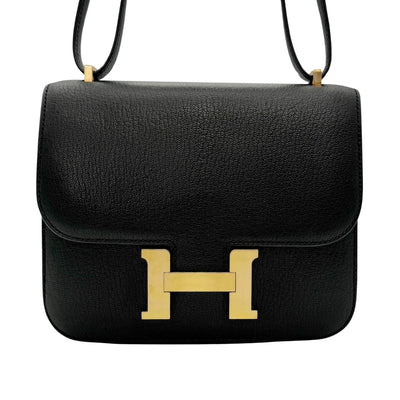 HERMES 헤르메스 Constance 3 mini 18 Constance 3 Mini 18 가방 숄더백 Chevre Noir Black Gold 하드웨어 Chevre mysore