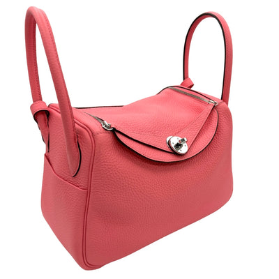 HERMES HERMES Lindy 26 Lindy 26 Bag, Tote bag, Shoulder bag, Toryon Clemence, Rose Azare, Pink, Silver hardware