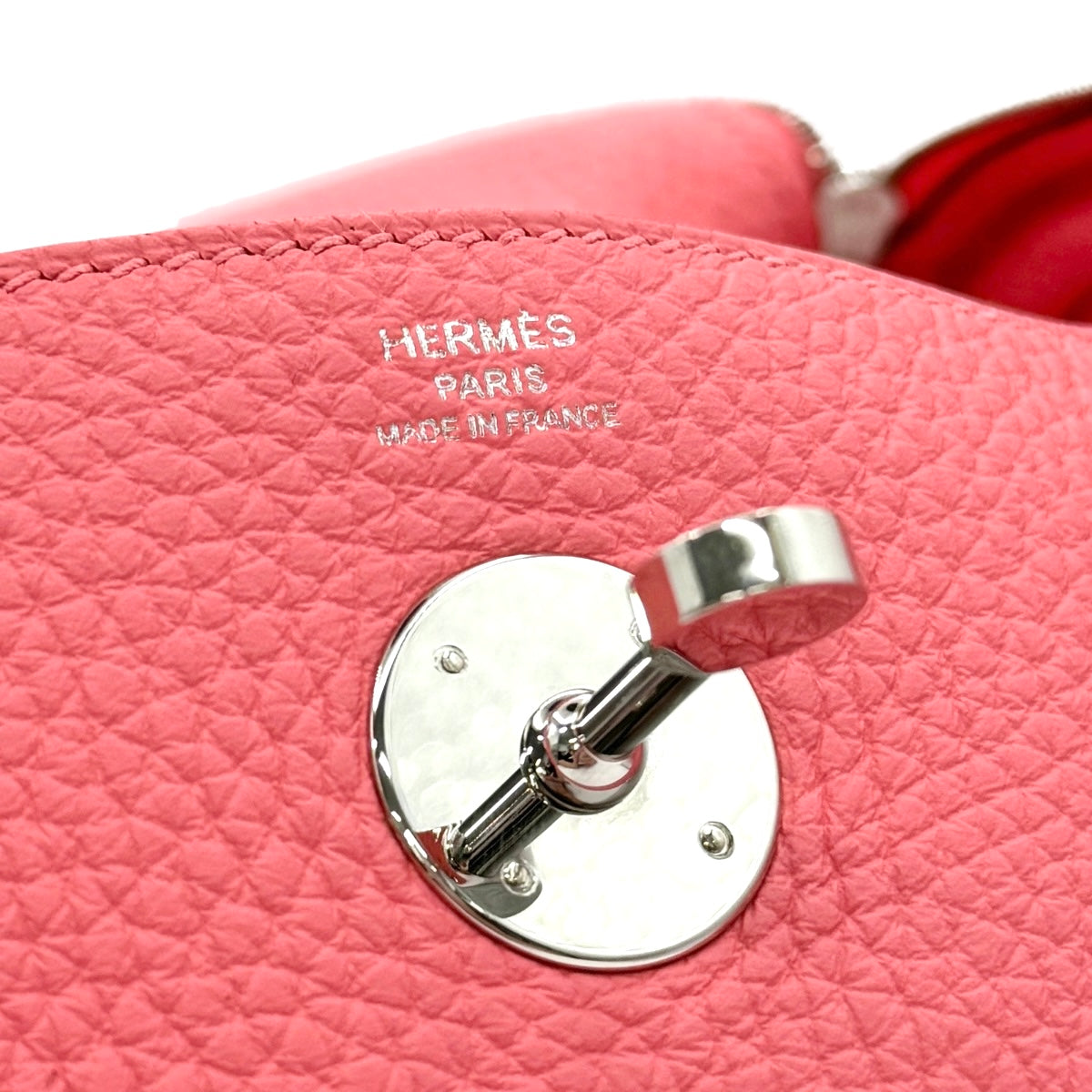 HERMES HERMES Lindy 26 Lindy 26 Bag, Tote bag, Shoulder bag, Toryon Clemence, Rose Azare, Pink, Silver hardware