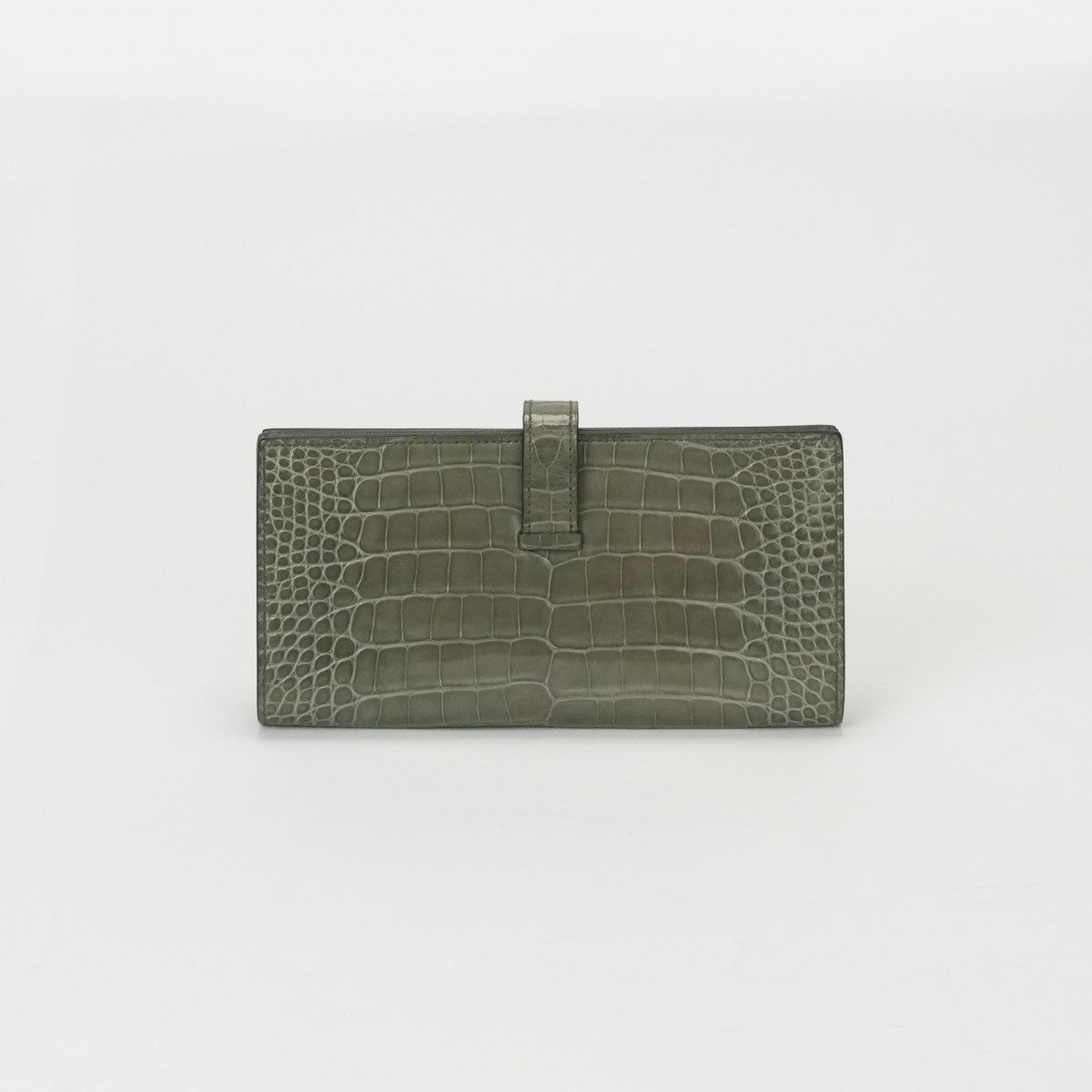 HERMES 爱马仕 B?arn soufflet Bearn soufflet 钱包长钱包长钱包鳄鱼鳄鱼鳄鱼加codiman银色金属配件异国