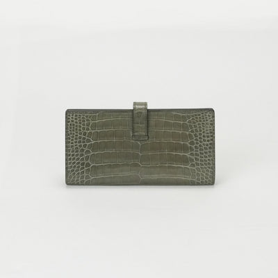 HERMES 爱马仕 B?arn soufflet Bearn soufflet 钱包长钱包长钱包鳄鱼鳄鱼鳄鱼加codiman银色金属配件异国