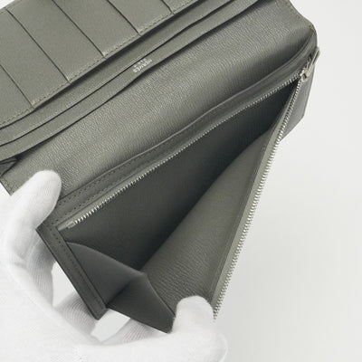 エルメス HERMES ベアンスフレ ベアン スフレ 財布 長財布 ロングウォレット アリゲーター クロコダイル グリシマン シルバー金具 エキゾチック