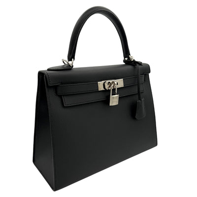 HERMES HERMES Kelly 28 Kelly 28 Bag, Tote Bag, Shoulder Bag, Epson Noir, Black, Black, Silver Fittings, Epson