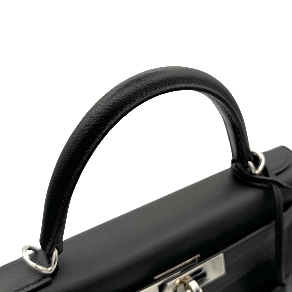 HERMES HERMES Kelly 28 Kelly 28 Bag, Tote Bag, Shoulder Bag, Epson Noir, Black, Black, Silver Fittings, Epson