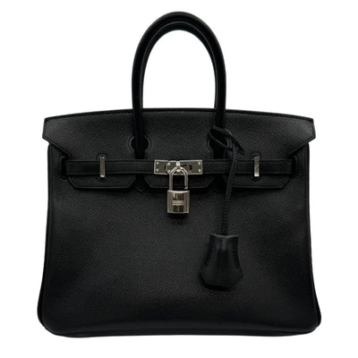 HERMES HERMES Birkin 25 Birkin 25 Bag Tote Bag Epson Noir Black Silver Hardware Vaugh Epson