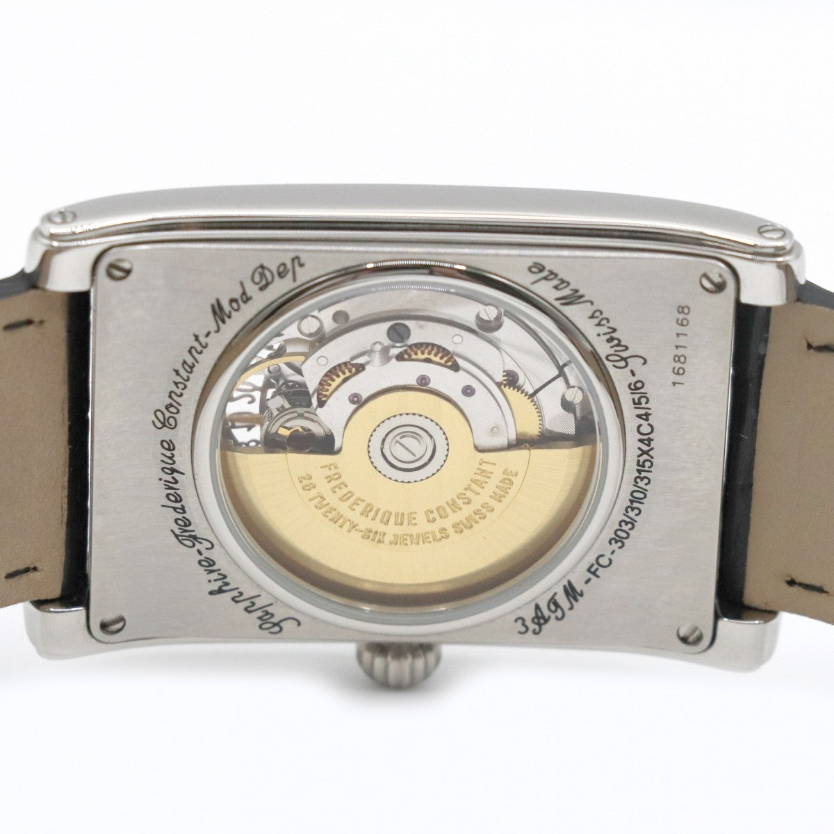 フレデリックコンスタント FREDERIQUE CONSTANT クラシック　カレ　ハートビート Classics Carree Heart Beat 時計 腕時計 オープンハート　裏スケルトン　革ベルト